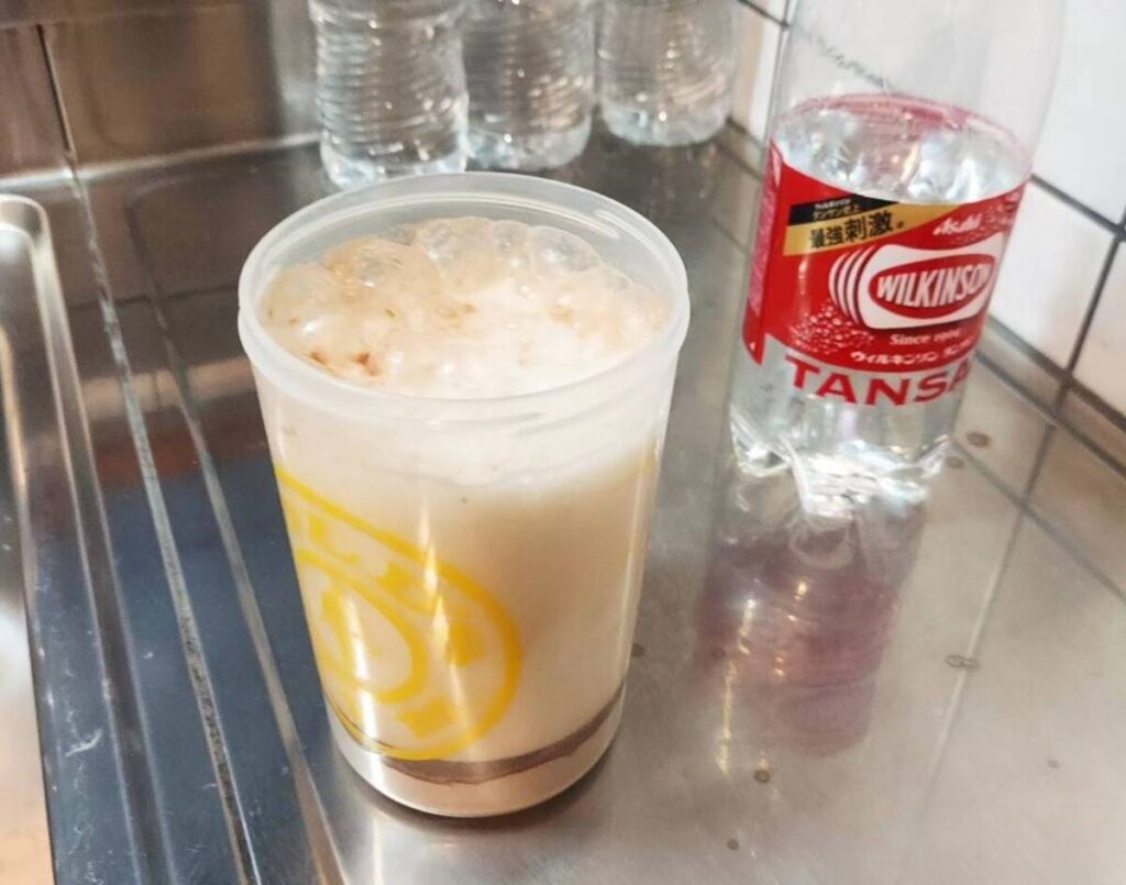 通常よりも泡立っているプロテイン