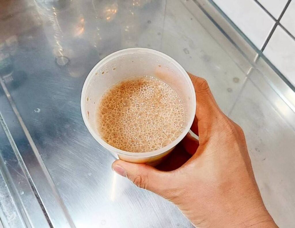 アクエリアスと混ぜたプロテイン