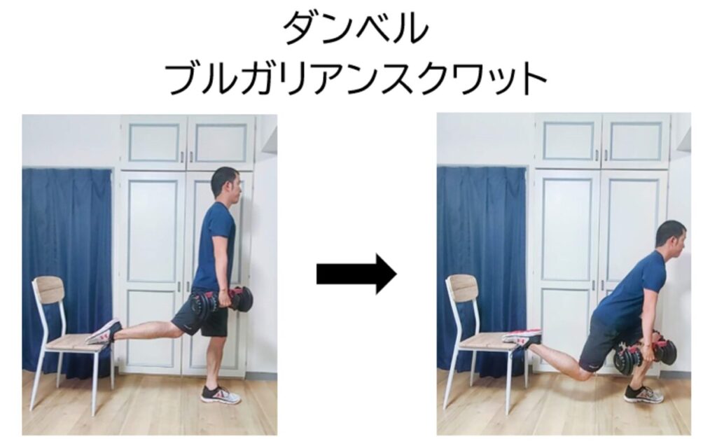 ダンベルブルガリアンスクワットの紹介