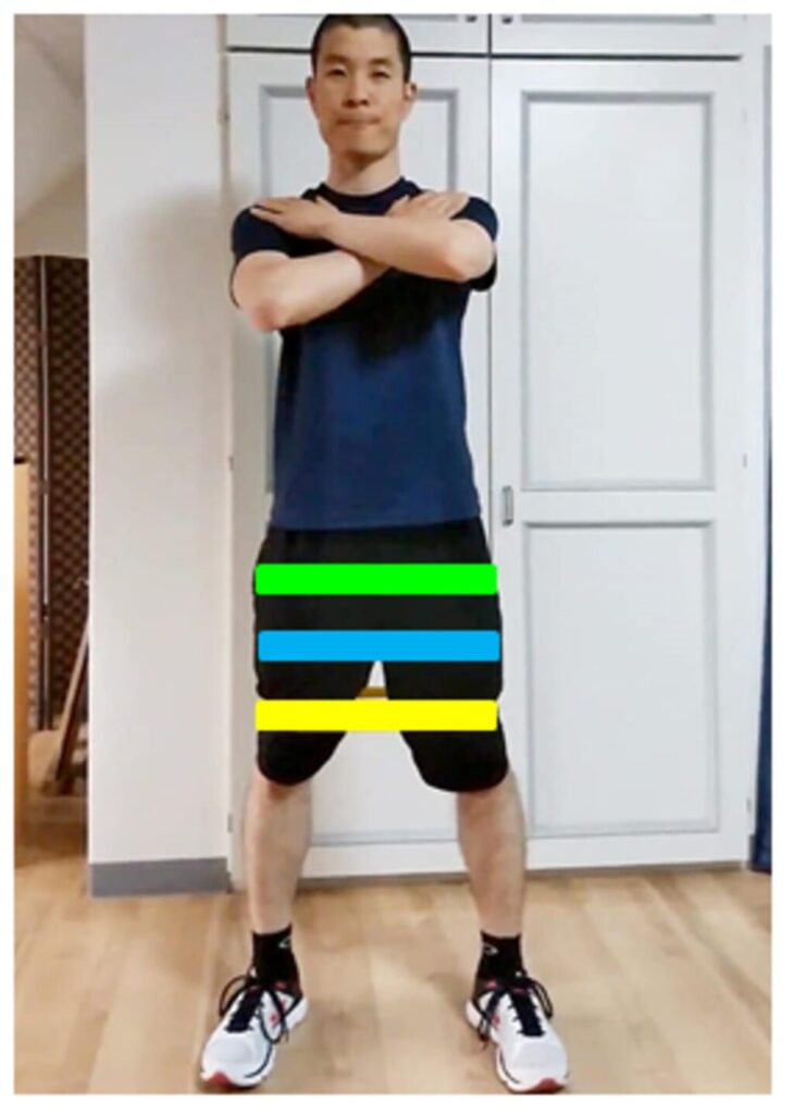 チューブスクワットでチューブを巻く高さの解説