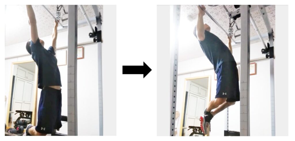 通常のチンニング（懸垂）の紹介