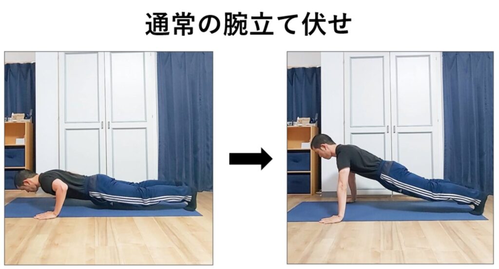 通常の腕立て伏せのやり方