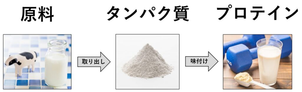 プロテインの製造過程の説明