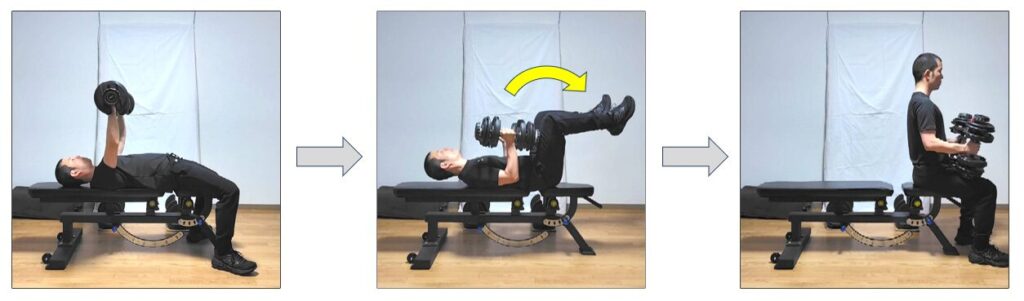 オンザニーの戻り方の説明